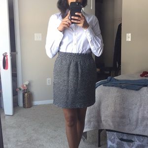 J Crew Black and white skirt